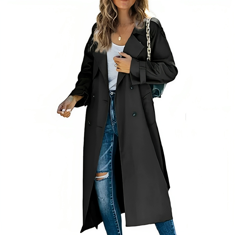 Kvinna - Elegant trenchcoat - Trendig design för streetwear - Stilren och mångsidig ytterjacka - Sondberg Boutique