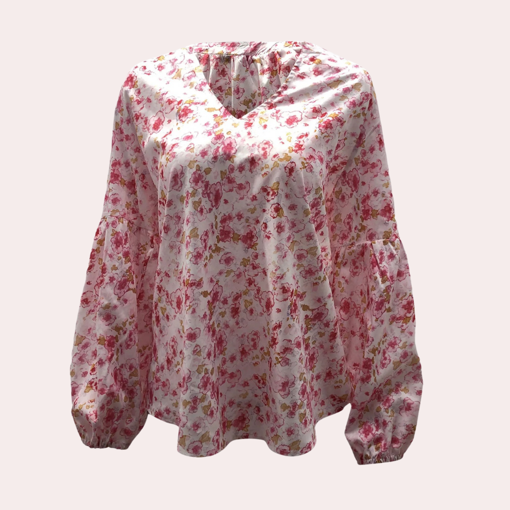 Kvinnor - Långärmad blus - Mjukt tyg - Elegant design - Perfekt för alla tillfällen