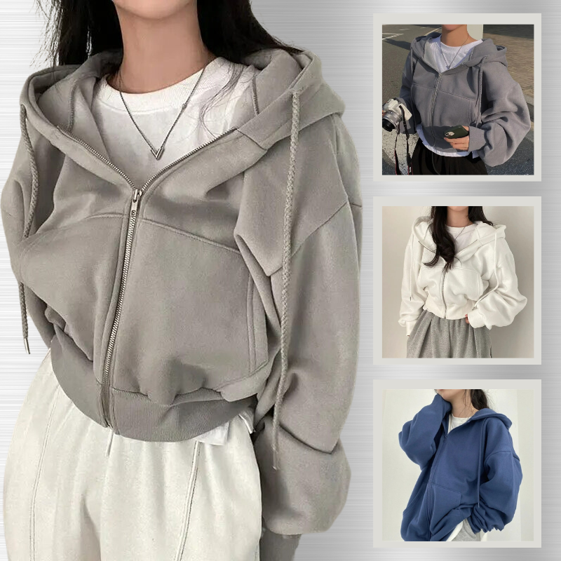 Kvinna - Hoodie med dragkedja - Mjuk och stilren design - Perfekt för både fritid och träning - Sondberg Boutique