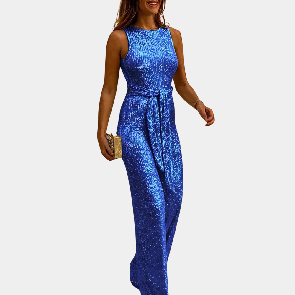 Kvinna - Glitterjumpsuit - Elegant stil tyg - Glitrende og trendy jumpsuit for festlige anledninger - Sondberg Boutique