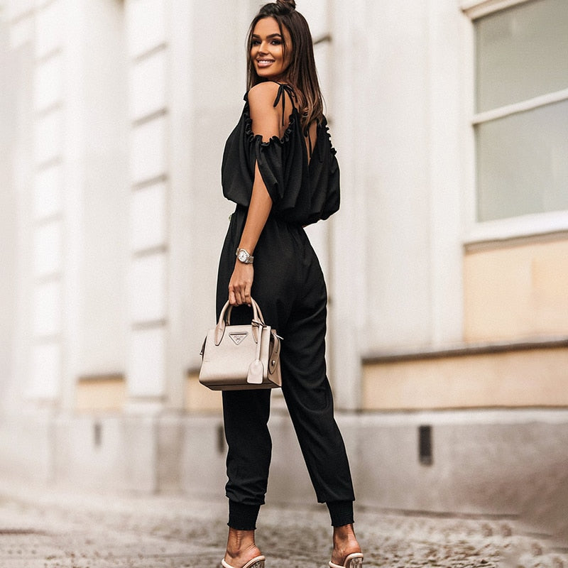 Kvinna - Trendig jumpsuit - Ultimat feminin stil - bekväm och chic - Perfekt för alla tillfällen