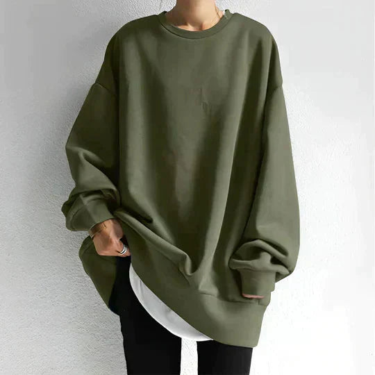 Kvinna - Mysig överdimensionerad tröja - Bekväm sweatshirt i mjukt material - Perfekt för avslappnade tillfällen - Sondberg Boutique